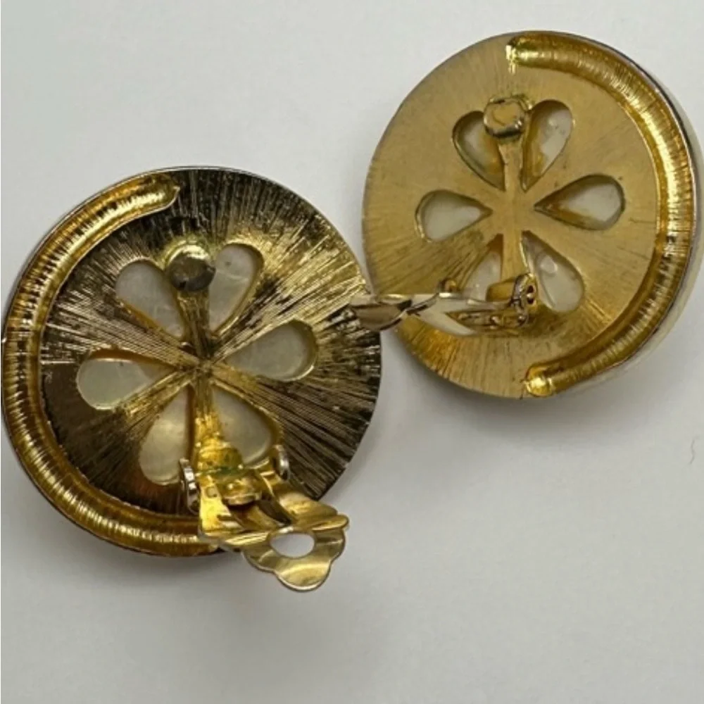 💛💛💛💛Vintage Moschino Clipon Earrings - Picture 3 of 4